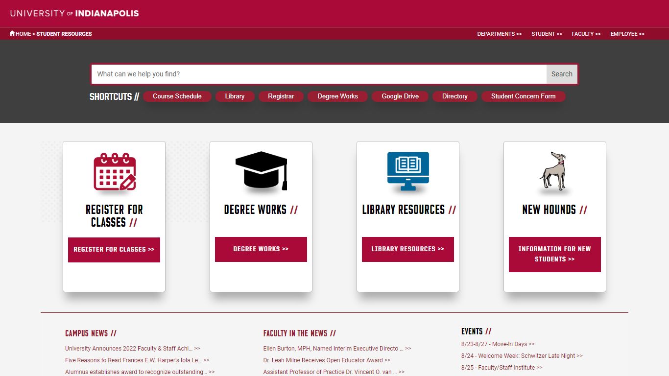 Student Resources | My UIndy